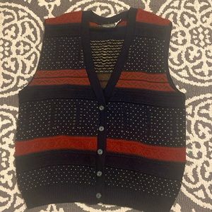 90s Vintage Preppy Dad Sweater Vest size Large